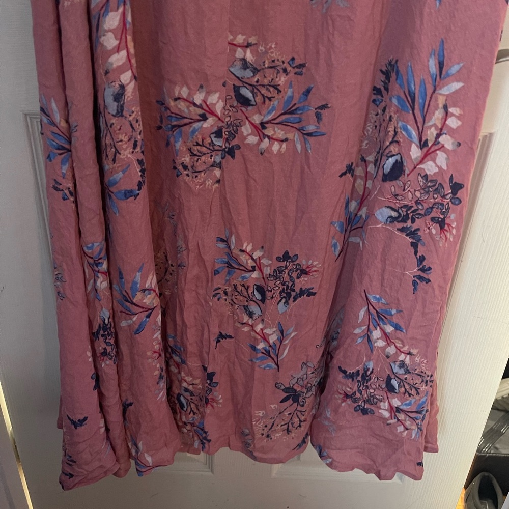 Lulus Fiorire Rose Floral Print Wrap Maxi Dress XL nwt no belt - Picture 5 of 15